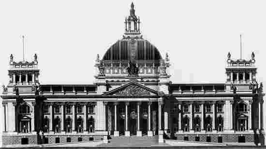 Zeichnung von Wallot