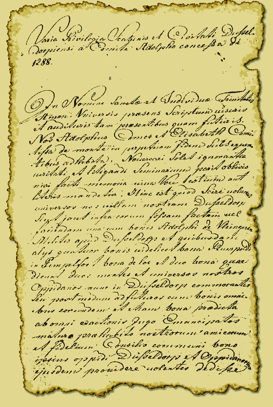 Abschrift der Urkunde