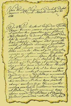Abschrift der Urkunde